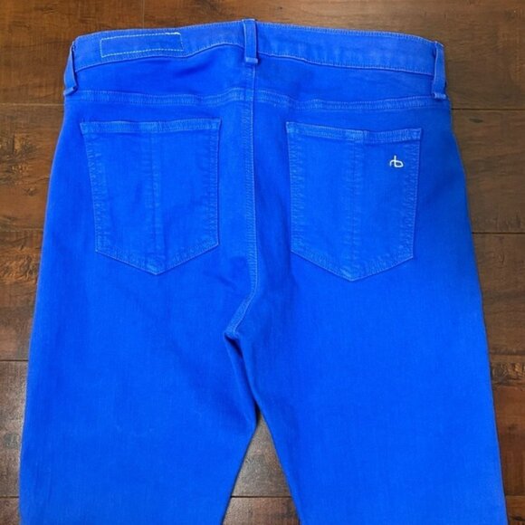 RAG & BONE Designer Denim Elephant Bell Jeans Cobalt Mid Rise Flare Size 29 - Picture 7 of 12